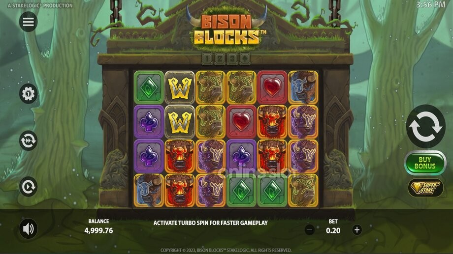 bison blocks slot base game