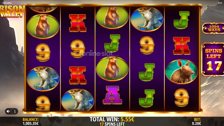 bison valley slot free spins feature