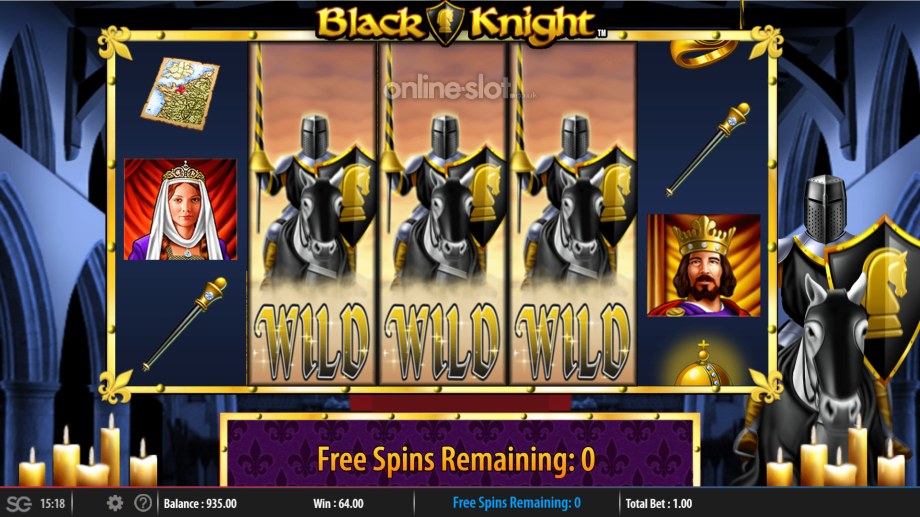 black knight slot free spins bonus feature