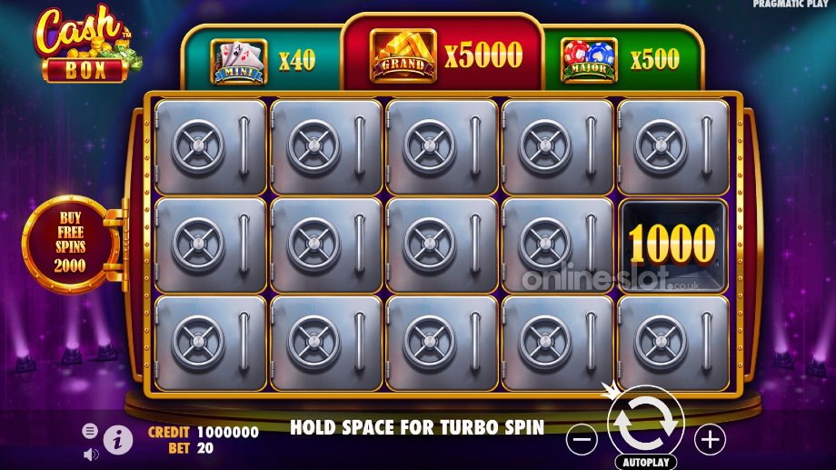 cash box slot base game