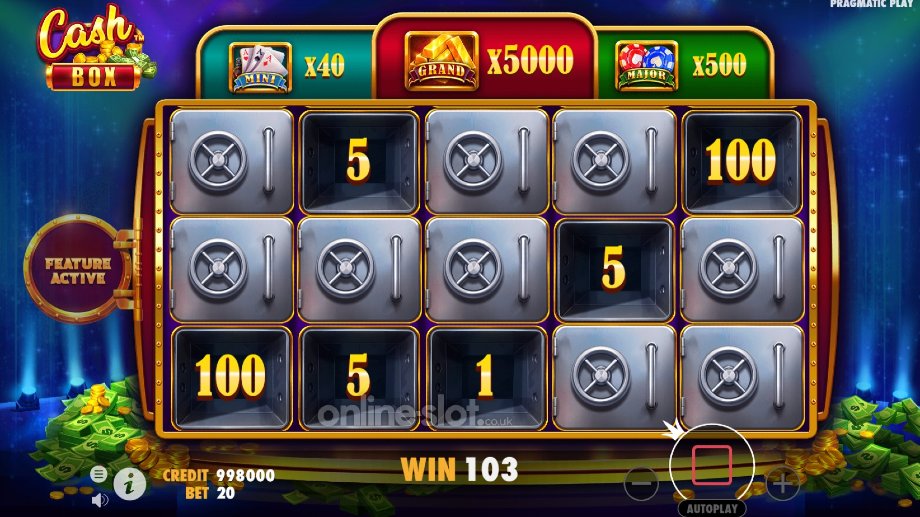 cash box slot free spins feature
