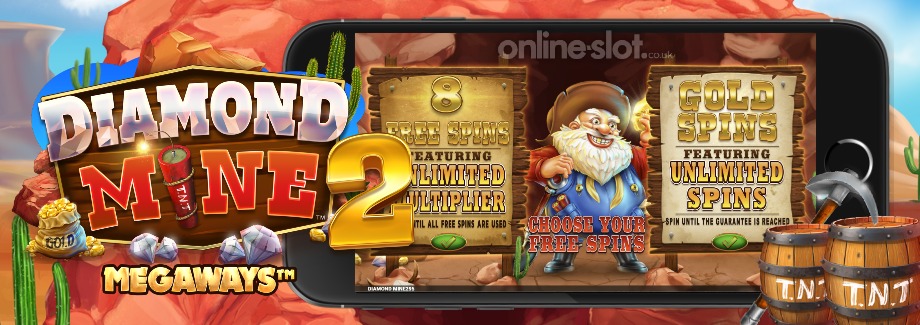 diamond mine 2 megaways mobile slot