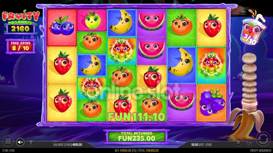 fruity megaways slot free spins