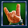 hellvis wild slot rock salute symbol