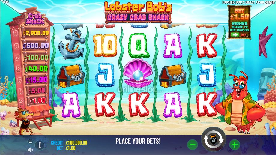 lobster bobs crazy crab shack slot base game