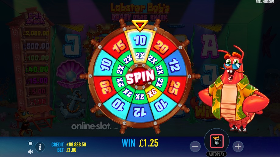 lobster bobs crazy crab shack slot free spins feature