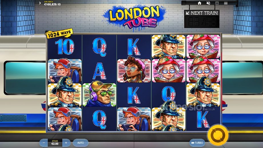 london tube slot base game