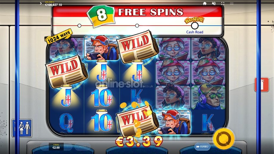 london tube slot free spins feature