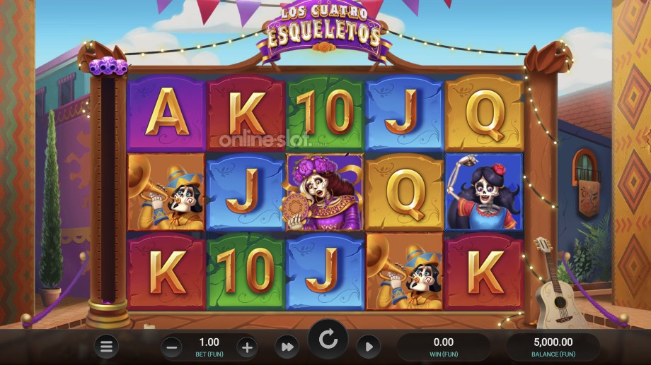 los cuatro esqueletos slot base game