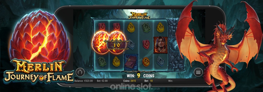 merlin journey of flame mobile slot