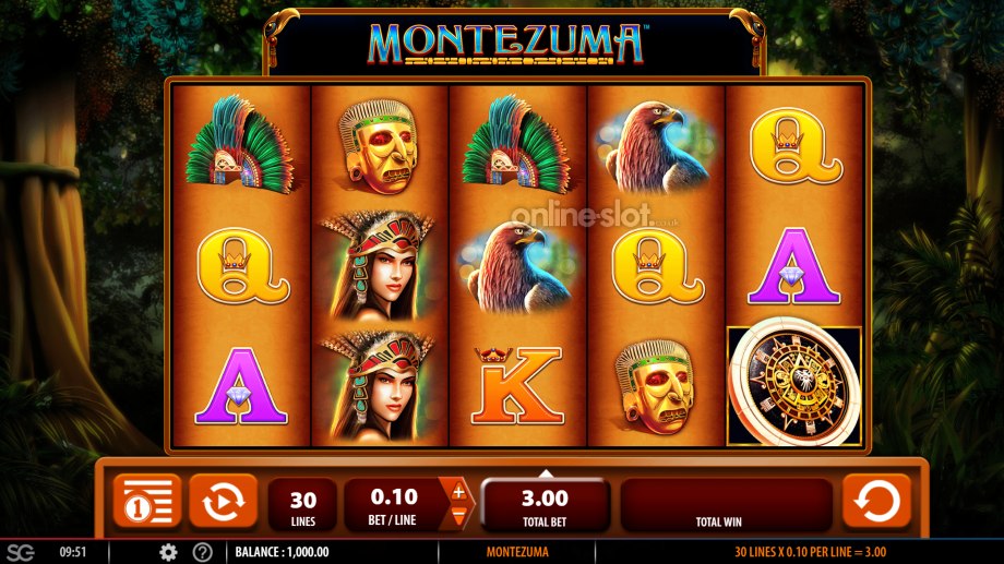 montezuma slot base game