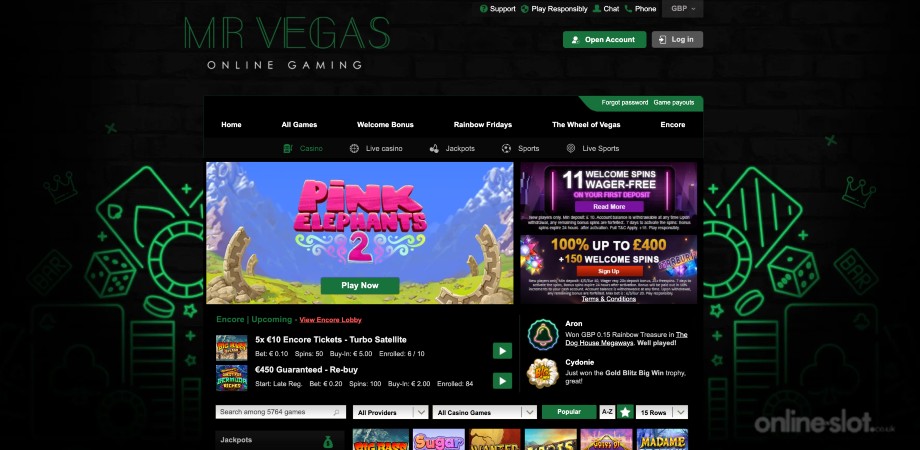 mr vegas casino lobby
