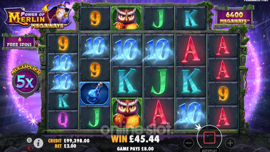 power of merlin megaways slot free spins