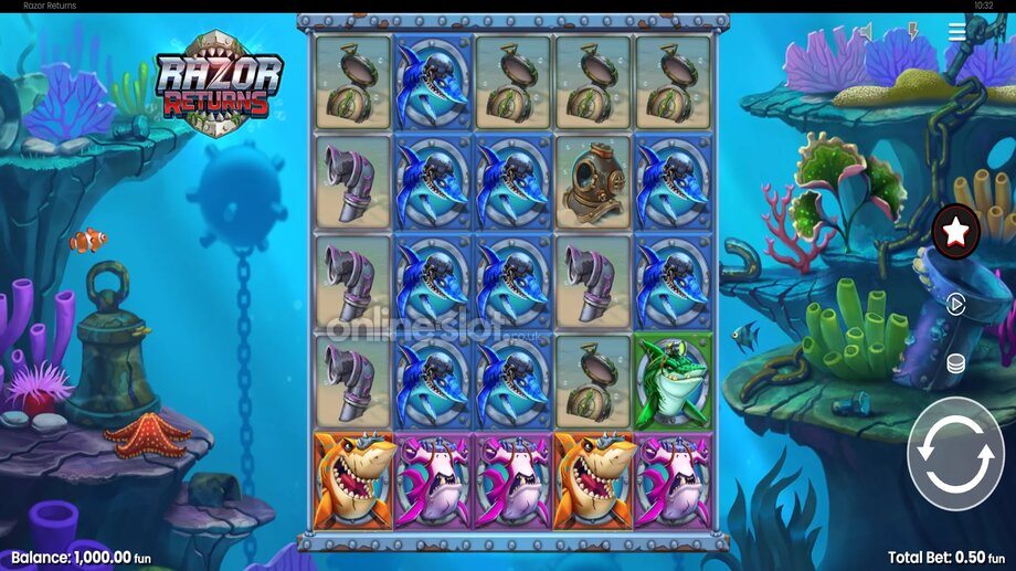razor returns slot base game