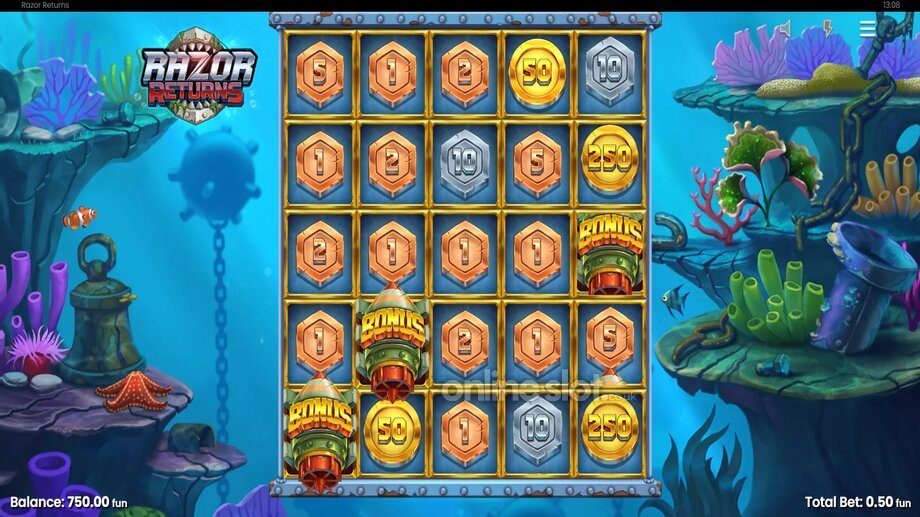 razor returns slot razor reveal feature