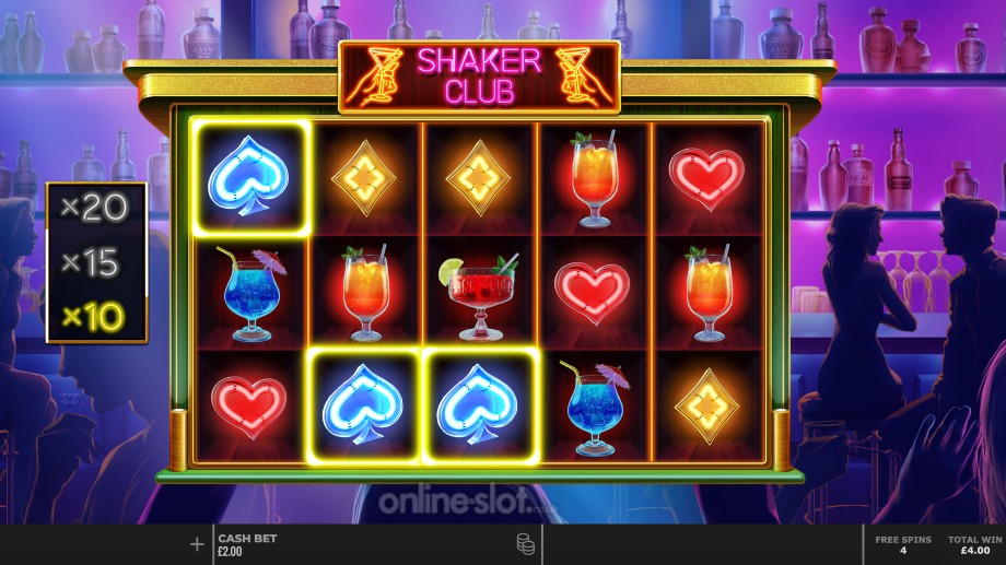 shaker club slot free spins