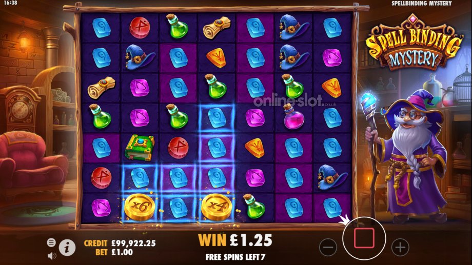 spellbinding mystery free spins feature