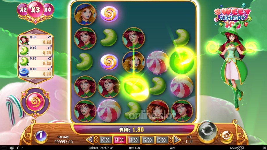 sweet alchemy 100 slot trinity feature