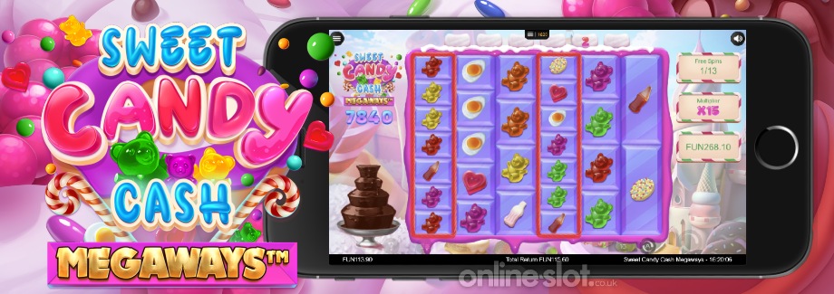 sweet candy cash megaways mobile slot