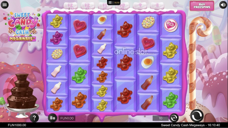 sweet candy cash megaways slot base game