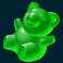 sweet candy cash megaways slot green gummy bear symbol