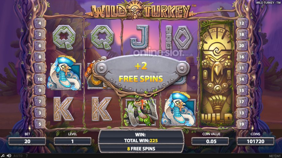 wild turkey slot free spins feature