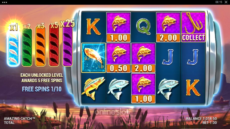 amazing catch slot free spins