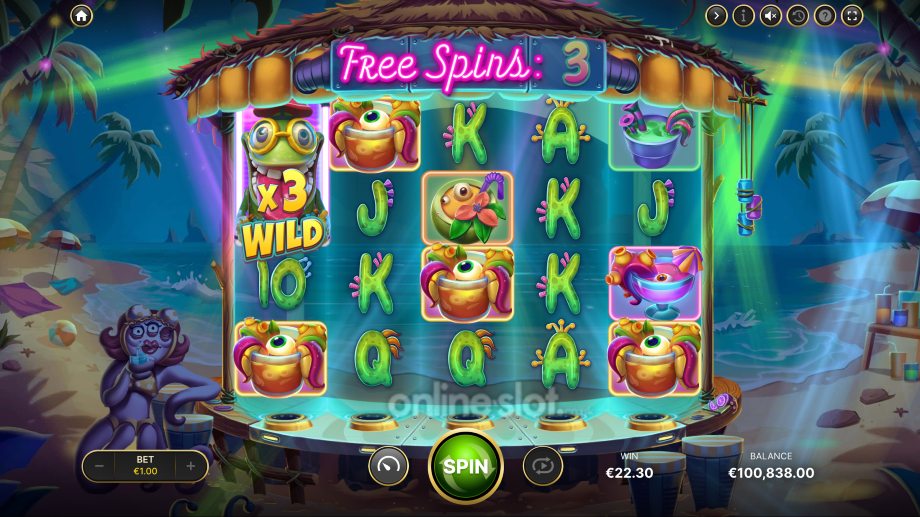 beach invaders slot free spins