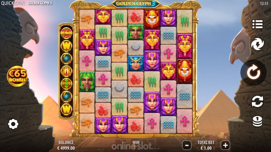 golden glyph 3 slot base game
