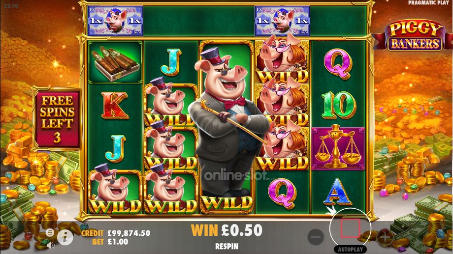 piggy bankers slot free spins feature