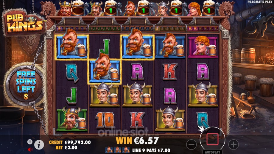 pub kings slot free spins