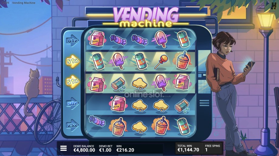 vending machine slot spin and chill bonus feature