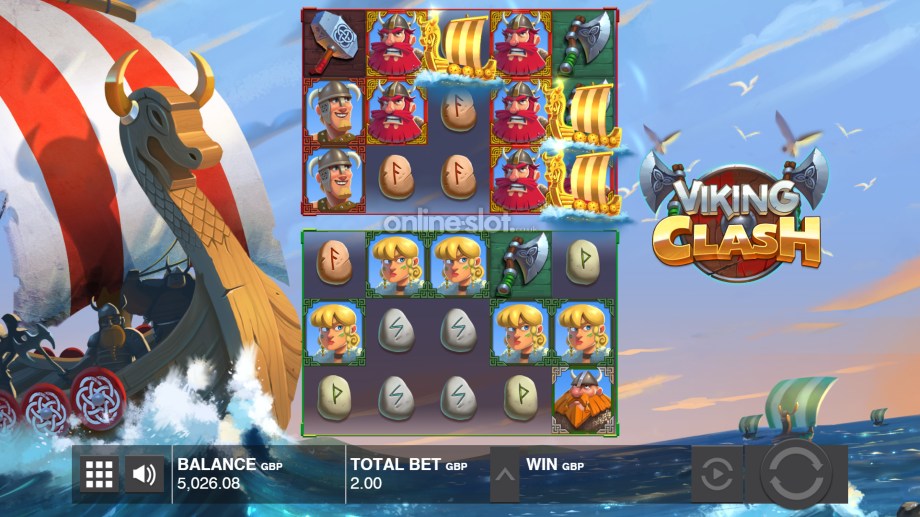viking clash slot base game