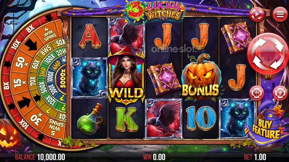 3 lucky witches slot base game