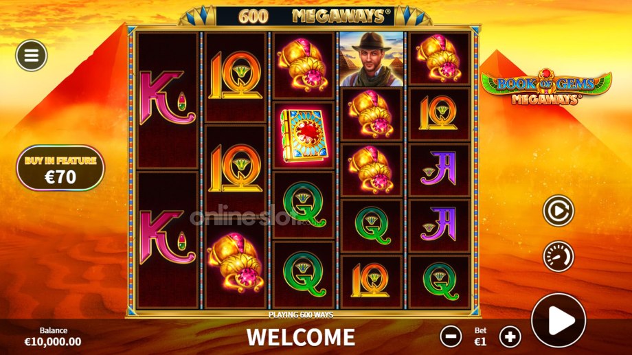 book of gems megaways slot base game