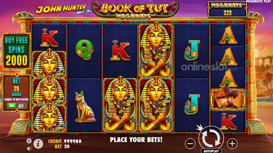 book of tut megaways slot base game