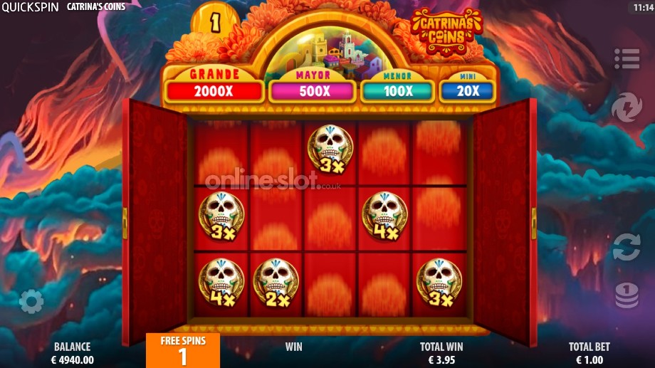 catrinas coins slot free spins feature