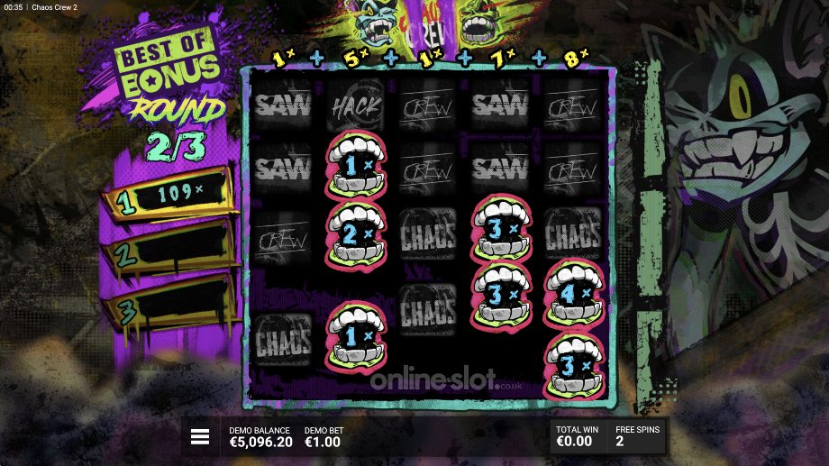 chaos crew 2 slot best of bonus feature