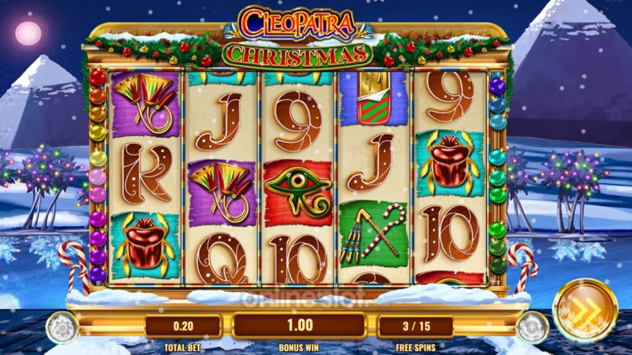 cleopatra christmas slot free spins
