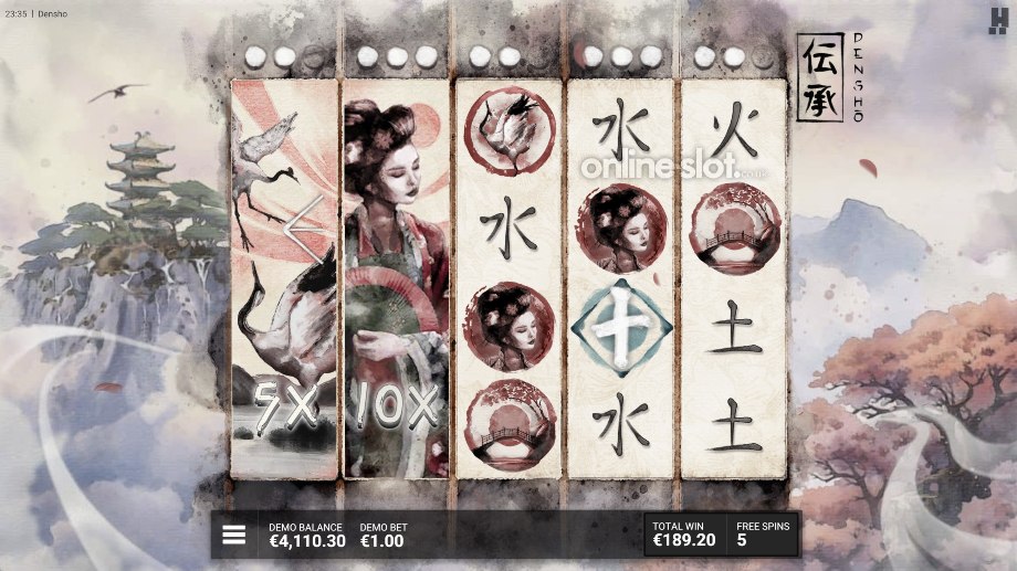 densho slot free spins feature