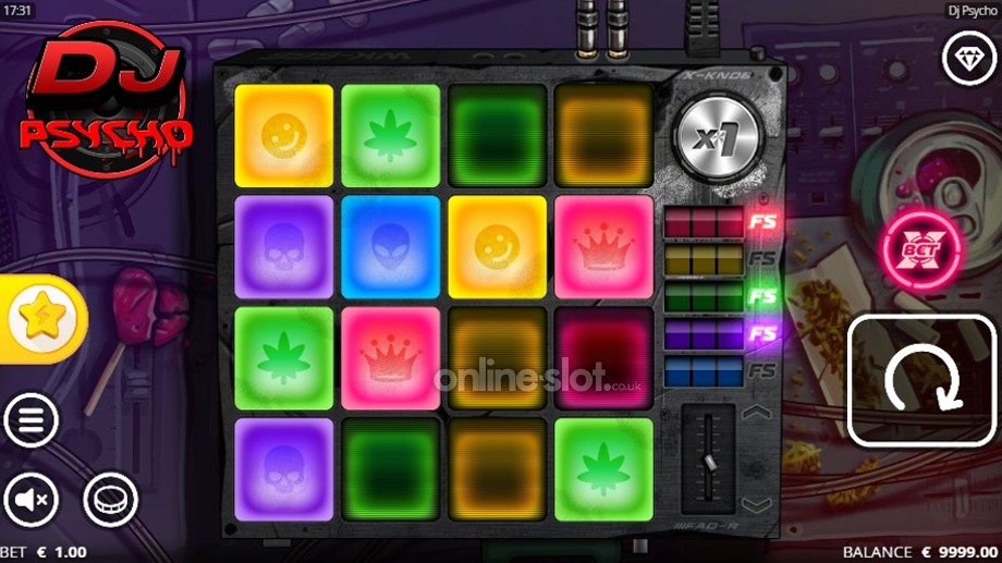 dj psycho slot base game