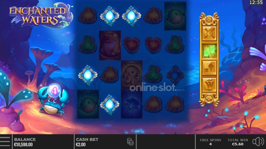 enchanted waters slot free spins feature