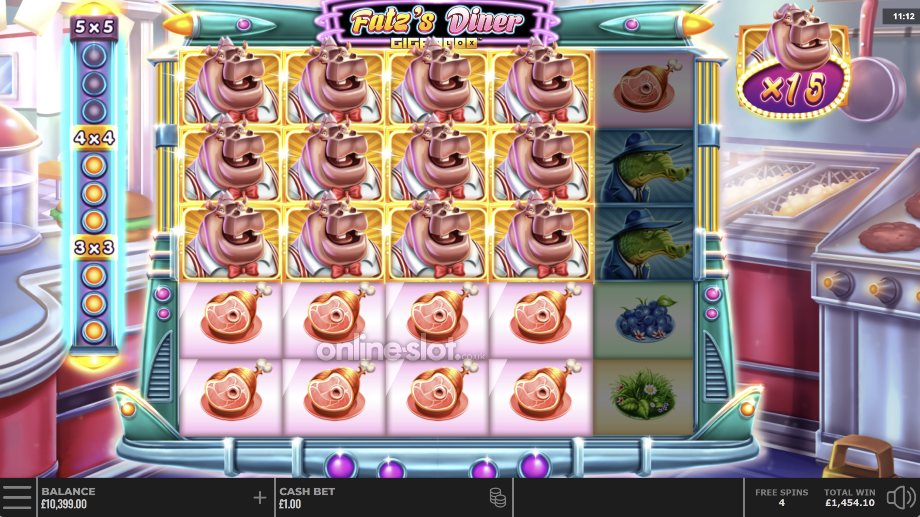 fatzs diner slot free spins feature