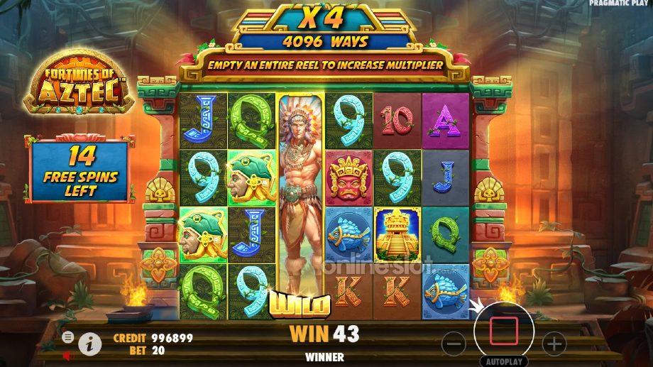fortunes of the aztec slot free spins feature