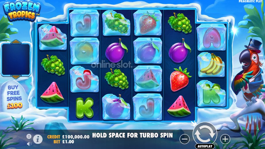 frozen tropics slot base game