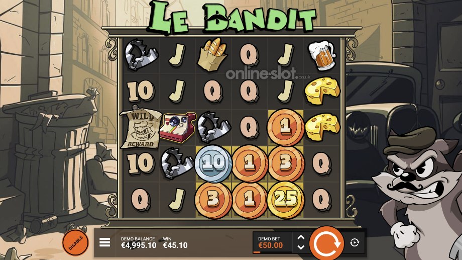 le bandit slot super cascade feature