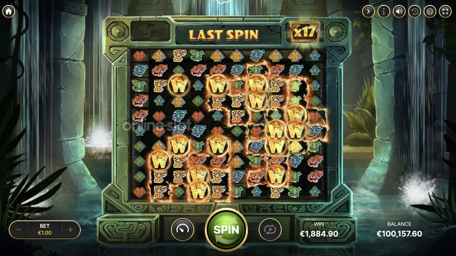 lost relics 2 slot free spins feature