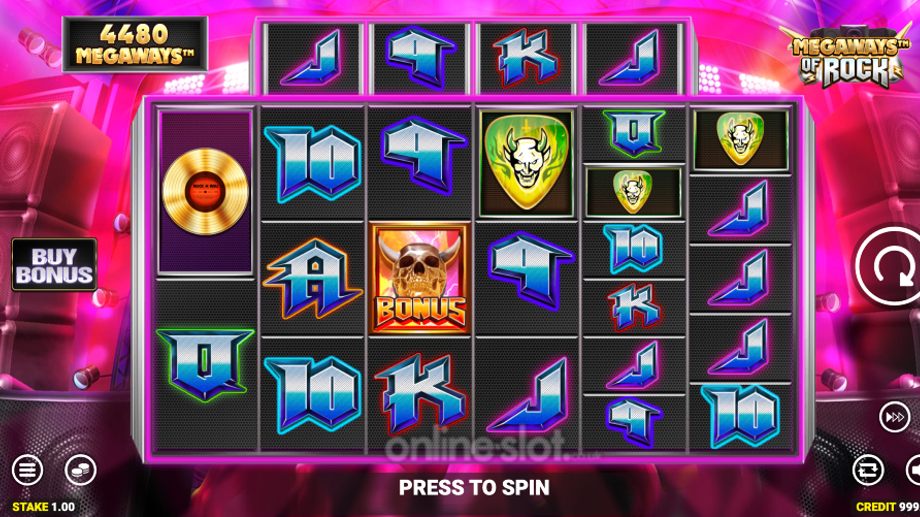 megaways of rock slot base game