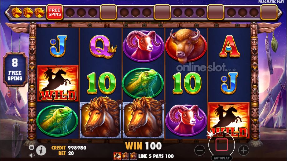 mustang trail slot free spins feature