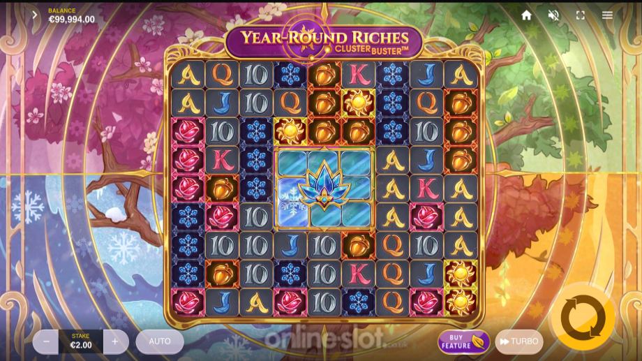 year round riches clusterbuster slot base game